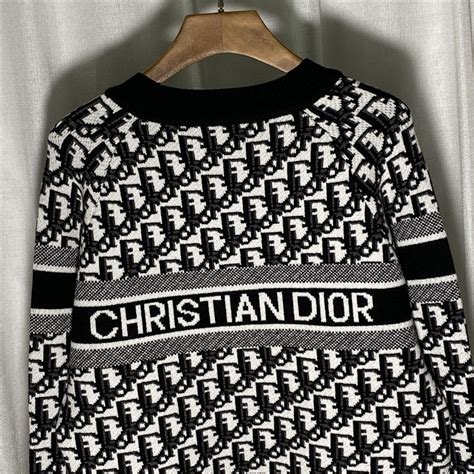 dior black and white sweater.